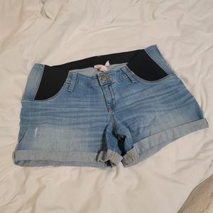 Isabel Maternity Side Panel Denim Shorts